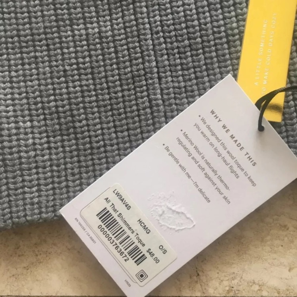 NWT Lululemon Cozy Up Toque Beanie grey HCMG - Picture 4 of 4